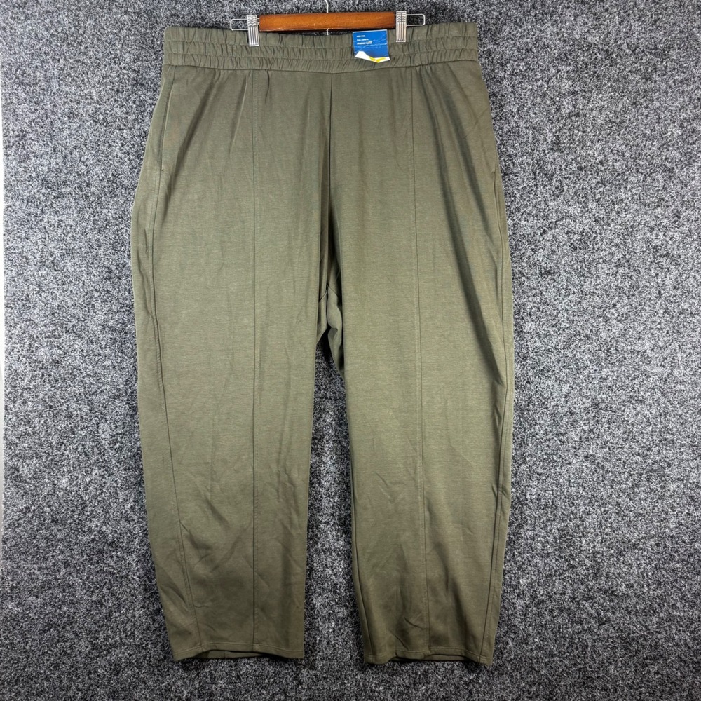 Old Navy Active Dynamic Fleece Joggers XXL Olive Green High Rise Pintuck Pants